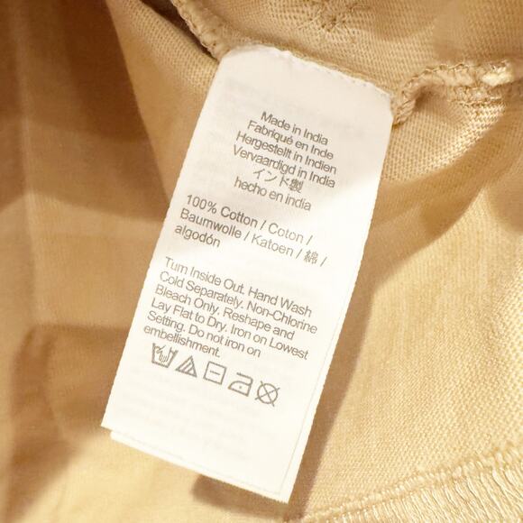 J. Crew Mariner Jersey Long-Sleeve T-Shirt Embellishment Light Khaki S NWT - Picture 9 of 12